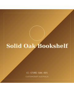 Solid Oak Bookshelf (5-shelf)