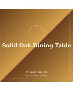 Handcrafted Solid Oak Dining Table
