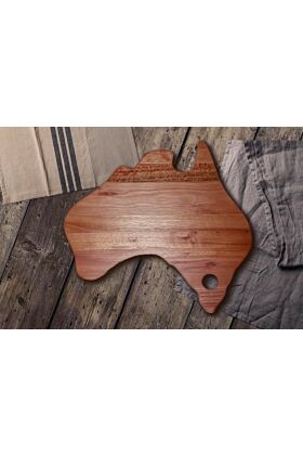 Australia Map Chopping Board - Karri Wood