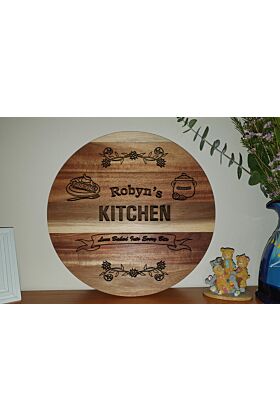 Personalised Round Chopping Board - Love in Every Bite